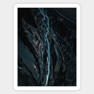 Abstract River in Iceland - Landscape Photography Sticker